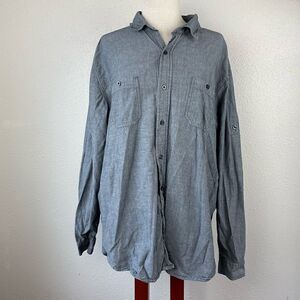Red Camel Gray Button Down Shirt Size XXL